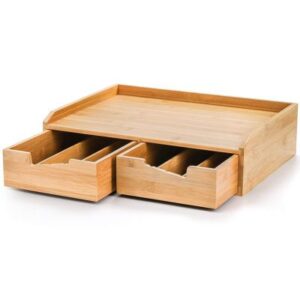 Latitude Run Bamboo Drawer Organizer For Coffee Pod, K Cup Organizer For Counter